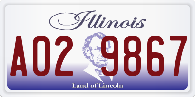 IL license plate A029867