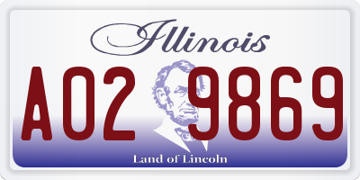 IL license plate A029869