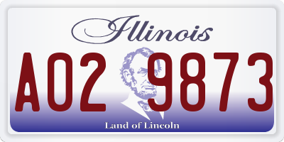 IL license plate A029873