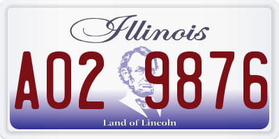 IL license plate A029876