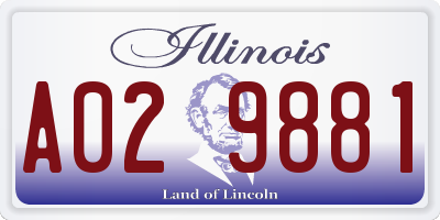 IL license plate A029881