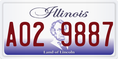 IL license plate A029887