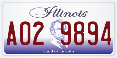 IL license plate A029894