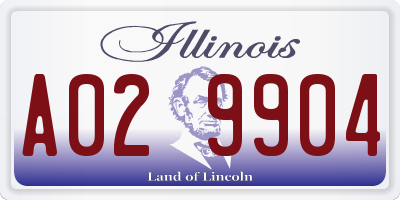 IL license plate A029904