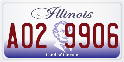 IL license plate A029906