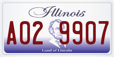 IL license plate A029907