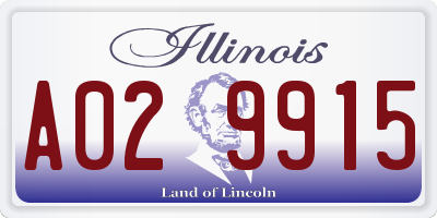 IL license plate A029915