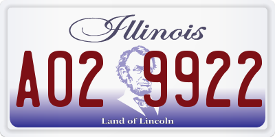 IL license plate A029922