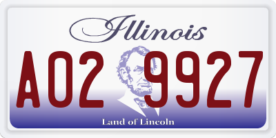 IL license plate A029927