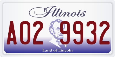 IL license plate A029932