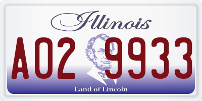 IL license plate A029933