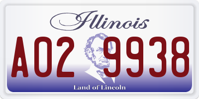 IL license plate A029938