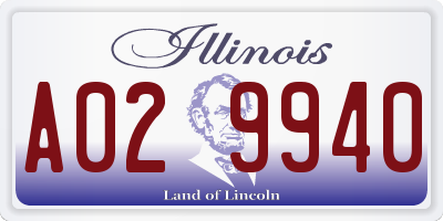 IL license plate A029940