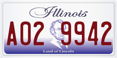 IL license plate A029942