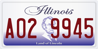 IL license plate A029945