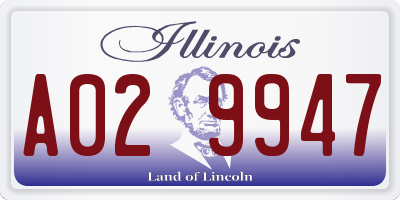 IL license plate A029947