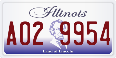 IL license plate A029954