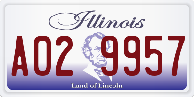 IL license plate A029957