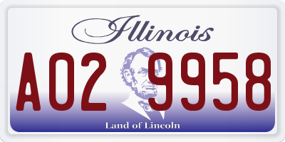 IL license plate A029958