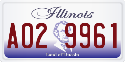 IL license plate A029961