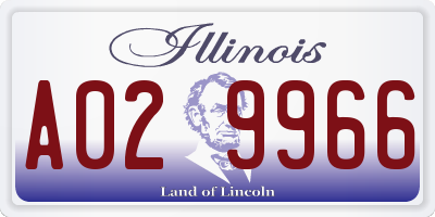 IL license plate A029966