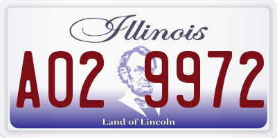 IL license plate A029972