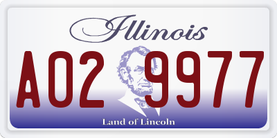 IL license plate A029977