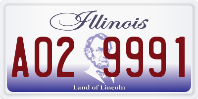 IL license plate A029991