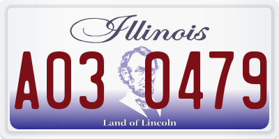 IL license plate A030479
