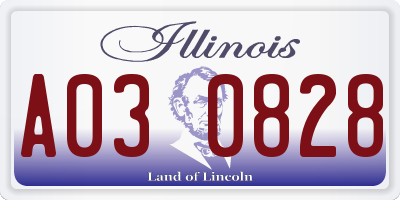 IL license plate A030828