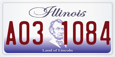 IL license plate A031084