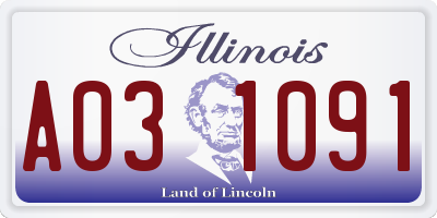 IL license plate A031091