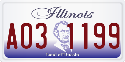 IL license plate A031199