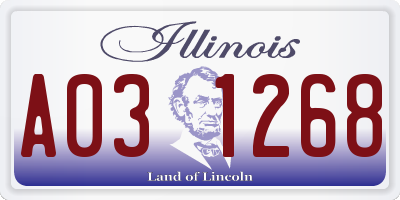 IL license plate A031268
