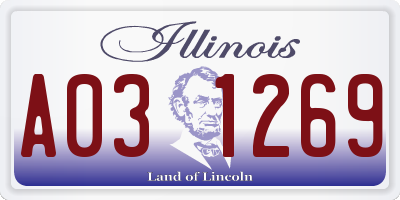 IL license plate A031269