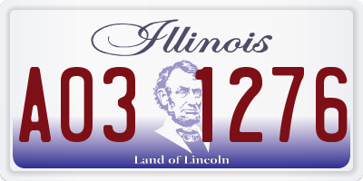 IL license plate A031276