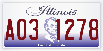 IL license plate A031278