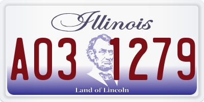 IL license plate A031279