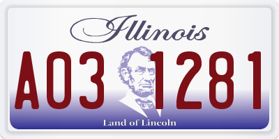 IL license plate A031281