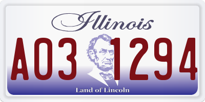 IL license plate A031294
