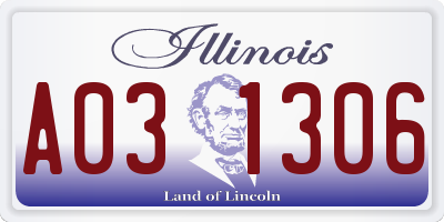 IL license plate A031306