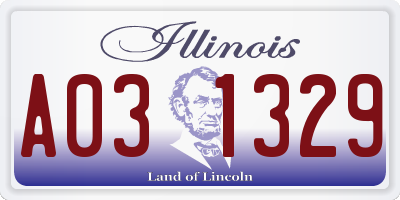IL license plate A031329