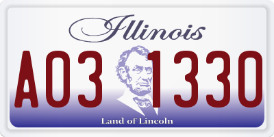 IL license plate A031330