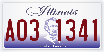 IL license plate A031341