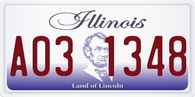 IL license plate A031348