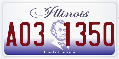 IL license plate A031350