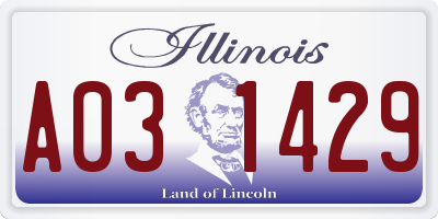 IL license plate A031429