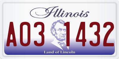 IL license plate A031432