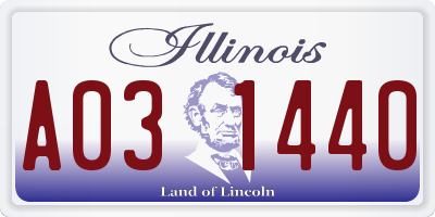 IL license plate A031440