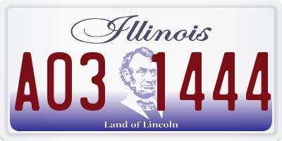 IL license plate A031444